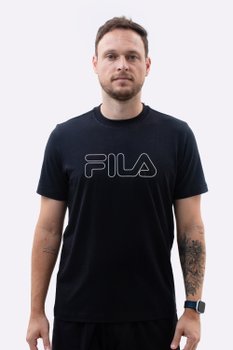 Camiseta Fila Letter Outline Masculina Preta