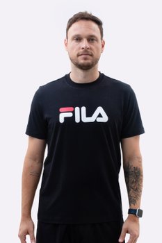 Camiseta Masc. Fila Regular Letter Premium Preta