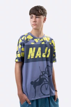 Camiseta Masculina HUPI Bike Naja Grafite/Amarelo