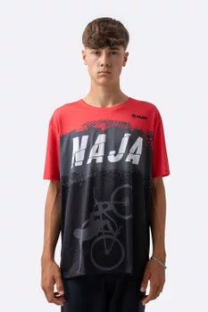 Camiseta Masculina HUPI Bike Naja Preto/Vermelho