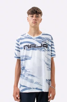 Camiseta Masculina HUPI Bike Naja V10 Branco e Cinza