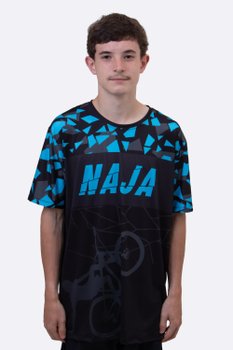 Camiseta Masculina HUPI Naja Preto/Azul