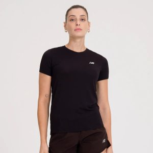 Camiseta New Balance Sport Essentials Feminina Preta Camiseta New Balance Sport Essentials Feminina Preta