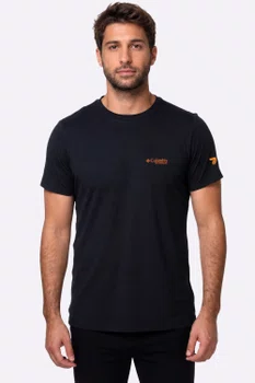 Camiseta Columbia Masculina Neblina Titanium II M/C Preta
