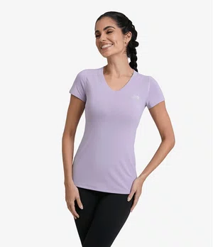Camiseta The North Face Feminina Hyper Tee V-Neck Lilás