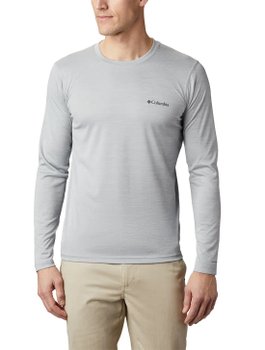 Camiseta Manga Longa Columbia Zero Rules Masculina Cinza