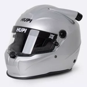 Capacete HUPI Automobilismo Evo Mid Air Prata Selo FIA