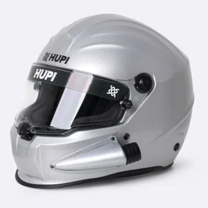 Capacete HUPI Automobilismo EVO Side Air Prata Selo FIA