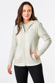 Fleece Feminino The North Face Glacier Full Zip com Capuz Off White