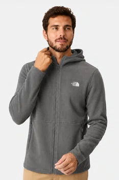 Fleece Masculino The North Face Glacier Full Zip com Capuz Cinza