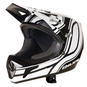 Capacete HUPI DH-2 Bmx/Downhill Preto/Branco