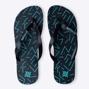 Chinelo HUPI Vibes Preto/Verde Água