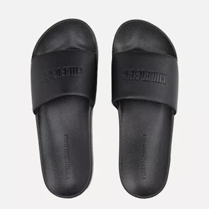 Chinelo Tommy Hilfiger Print Tumble Pool Slide Masculino Preto