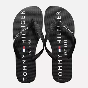 Chinelo Tommy Hilfiger Rubber Masculino Preto e Cinza