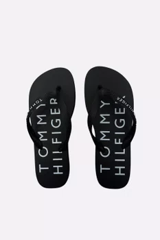 Chinelo Tommy Hilfiger Web Beach Preto