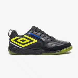 Chuteira Futsal Umbro Pro 5 Bump Preto e Verde