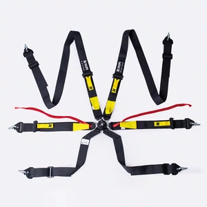 Cinto de 6 Pontos HUPI Racing HOM Preto