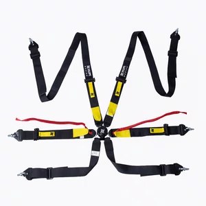 Cinto de 6 Pontos HUPI Racing HOM Preto