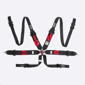 Cinto de 6 Pontos HUPI Racing Evo Preto