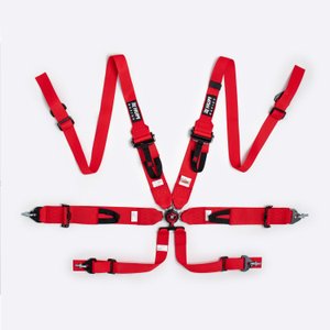 Cinto de 6 Pontos HUPI Racing Evo Vermelho