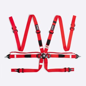 Cinto de 6 Pontos HUPI Racing SPRINT Vermelho