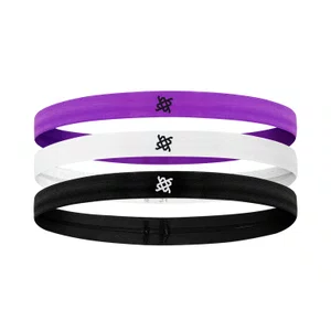 Faixa de Cabelo HUPI Kit 03 Branco/ Preto/ Roxo