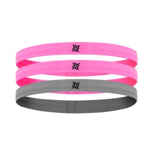 Faixa de Cabelo HUPI KIT 03 Pink/Pink/Cinza Faixa de Cabelo HUPI KIT 03 Pink/Pink/Cinza