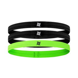 Faixa de Cabelo HUPI KIT 03 Preto/Preto/Verde Faixa de Cabelo HUPI KIT 03 Preto/Preto/Verde