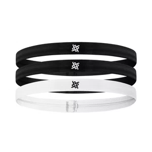 Faixa de Cabelo HUPI Kit 03 Preta/ Preta/ Branca