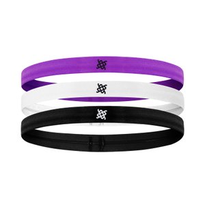 Faixa de Cabelo HUPI Kit 03 Preto Branco e Roxo Faixa de Cabelo HUPI Kit 03 Preto Branco e Roxo