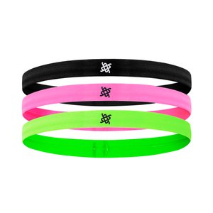 Faixa de Cabelo HUPI KIT 03 Preto/ Pink/ Verde Faixa de Cabelo HUPI KIT 03 Preto/ Pink/ Verde
