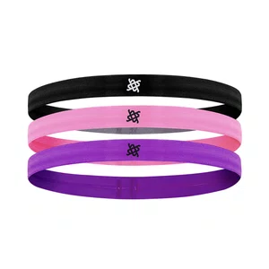 Faixa de Cabelo HUPI Kit 03 Preto/Rosa/ Roxo