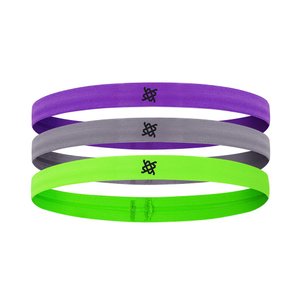 Faixa de Cabelo HUPI Kit 03 Roxo Cinza Verde Faixa de Cabelo HUPI Kit 03 Roxo Cinza Verde