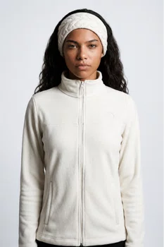 Fleece Feminino The North Face Glacier Full Zip Off White