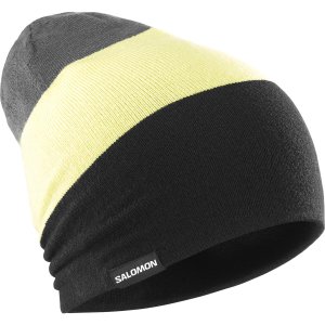 Gorro salomon Flatspin Dupla Face Cinza/Amarelo/Preto Unissex