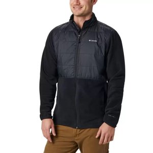 Jaqueta Columbia Fleece Masculina Basin Butte Full Zip Preto