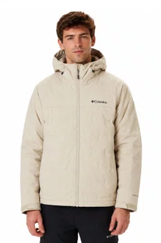 Jaqueta Columbia Masculina Grand Trek II Down com Capuz Bege