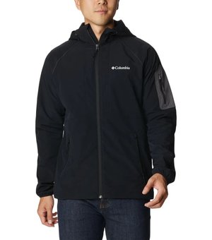 Jaqueta Columbia Tall Heights Hooded Softshell Masculina Preta