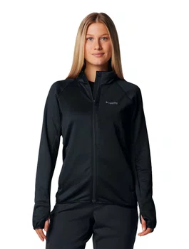 Jaqueta Fleece Columbia Feminina Triple Canyon Grid Preta Jaqueta Fleece Columbia Feminina Triple Canyon Grid Preta