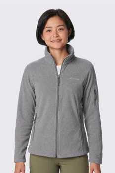 Jaqueta Fleece Columbia Feminina Fast Trek II Cinza Claro