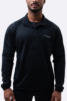 Jaqueta Fleece Columbia Masculina Triple Canyon Grid Preta