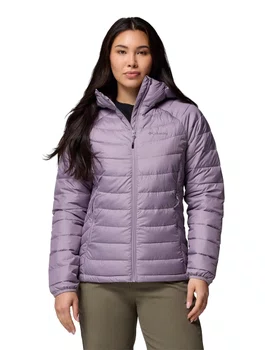 Jaqueta Columbia Powder Lite com Capuz Feminina Lilás