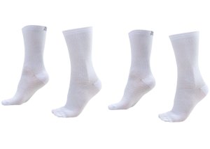 Kit 02 Pares Meia Corrida/Ciclismo Hupi Carbono Branco