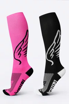 Kit 02 Pares Meia Corrida Ciclismo HUPI Longa Asas