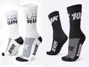 Kit 02 Pares Meia Corrida HUPI 10K e Live Love Run