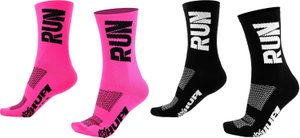 Kit 02 Pares Meia Corrida HUPI Run Rosa e Preto 34-38