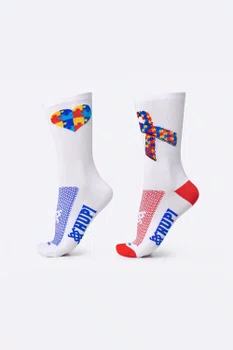 Kit 02 Pares Meia Esportiva HUPI TEA Autismo 36-42 Branco Kit 02 Pares Meia Esportiva HUPI TEA Autismo 36-42 Branco