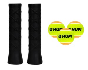 Kit 02 Undergrip Spider Preto + 03 Bolinhas HUPI Beach Tenis