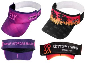 Kit 02 Viseiras para Corrida HUPI 21K e Sunset