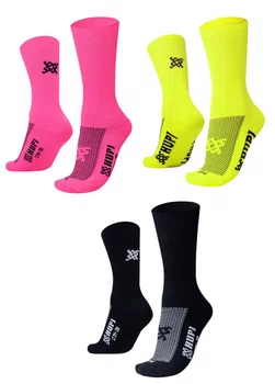 Kit 03 Pares Meia HUPI Lisas LT 34-38 Rosa/Amarelo/Preto